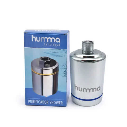 Humma Shower junto a su caja
